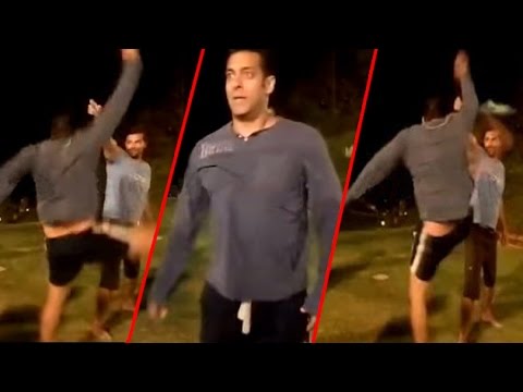 Watch WTF! Salman Khan KICKS His Co Worker | LehrenTV Video