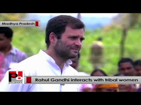 Watch Rahul Gandhi to tribal women - Congress has given Right to Food to everyone Video