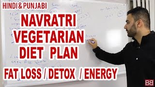 Watch NAVRATRI Vegetarian DIET PLAN | Fat Loss | Detox | Energy | (Hindi / Punjabi) Video