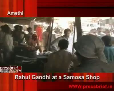 Watch Rahul Gandhi at samosa shop Video