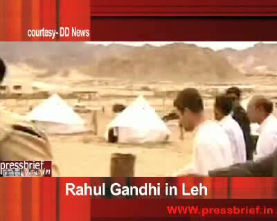 Watch Rahul Gandhi in Leh on 16th August 2010 Video