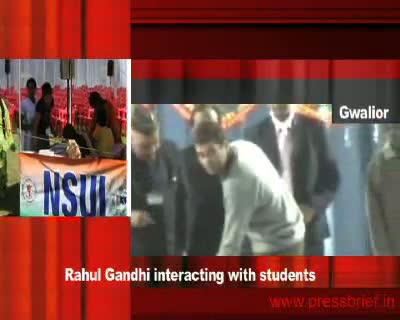 Watch Rahul Gandhi interacting with students(Gwalior) 18th January 2010 Video