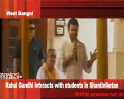 Watch Rahul Gandhi interacts with students in santiniketan, 14th September 2010 Video