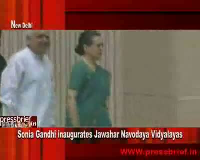 Watch Sonia Gandhi inaugurates 31 Jawahar Navodaya Vidyalayas, 8th September 2010 Video