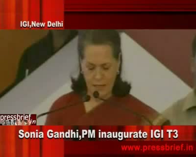 Watch Sonia Gandhi,PM inaugurate IGI Terminal 3, 3rd July 2010 Video