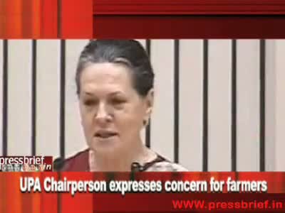 Watch UPA Chairperson expresses concern for farmers, 9th September 2010 Video