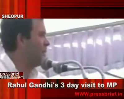 Watch Rahul Gandhi visits to MP, 4th October 2010 Video