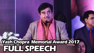 Watch Shatrughan Sinha Talks On Shahrukh Khan | FULL SPEECH | Yash Chopra Memorial Award 2017 Video