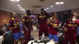 Watch Dressing Room Celebrations West Indies Team after winning World CUP T20 2016 Video