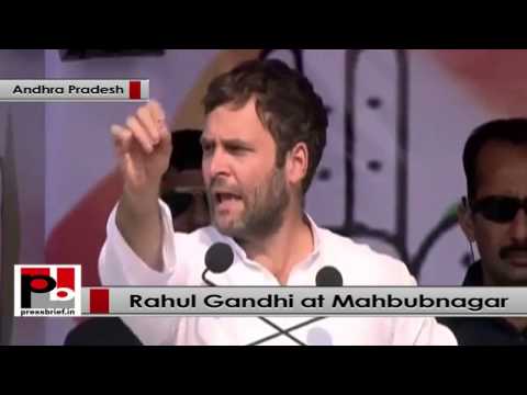 Watch Rahul Gandhi in Mehbubnagar, Andhra Pradesh- Telangana is a reality because of Congress Video