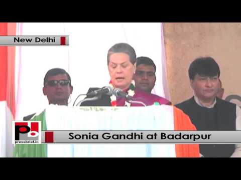 Watch Delhi polls- Sonia Gandhi lashes out at BJP, AAP at Congress election rally Video