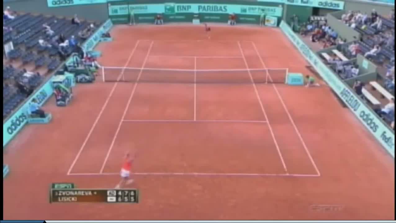 Watch DRAMA at the FRENCH OPEN MAY 25th 2011 Sabine Lisicki Video