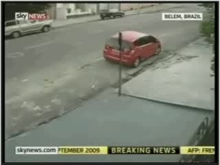 Watch Car hit a woman threw her 20 meters distance Video