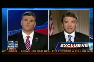 Watch Gov. Rick Perry Drops the Romneycare Bomb on Hannity Video