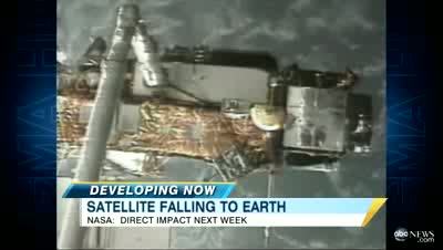 Watch Five -Ton Satellite Falling to Earth, Where Will it Hit Video
