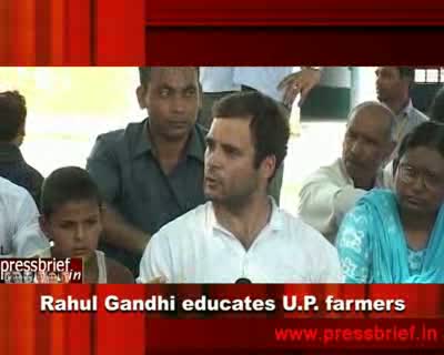 Watch Rahul Gandhi educates U.P. farmers Video