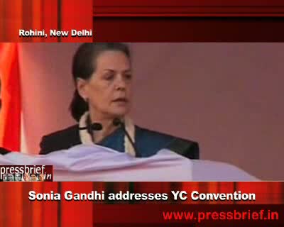 Watch Sonia Gandhi addresses YC Convention 29 th Nov 2011 Video