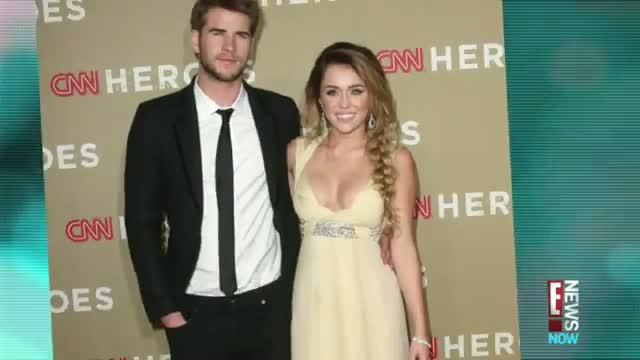 Watch Miley Cyrus Rocks Plunging Dress Video