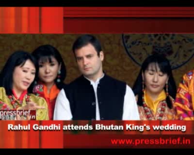 Watch Rahul Gandhi attends Bhutan Kings wedding Video
