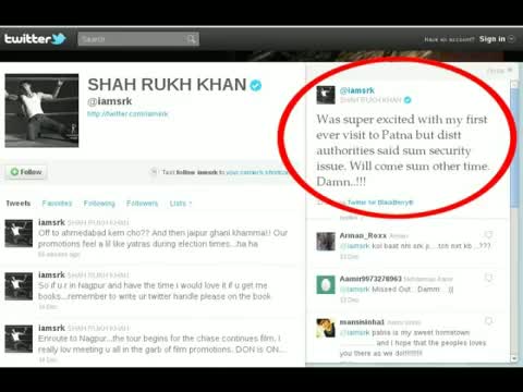 Watch Shahrukh Khan Cant Land In Patna! Video