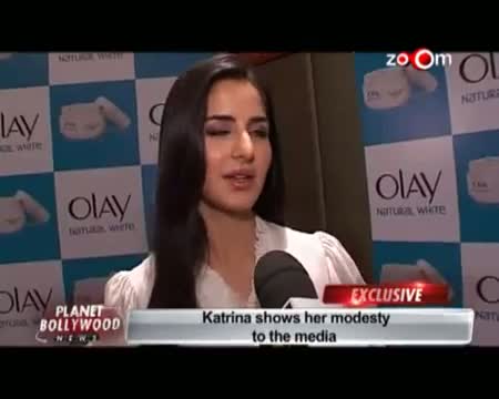 Watch Katrina Kaif shows her modesty to the media Video