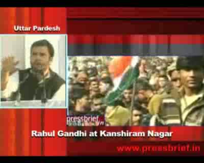 Watch Rahul Gandhi at Kanshiram Nagar (U.P) 24th December 2011 Video