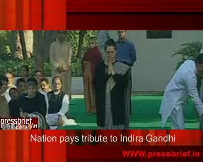 Watch Nation pays tribute to indira Gandhi 31th Oct 2009 Video