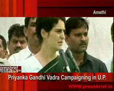 Watch Priyanka Gandhi Vadra Campaigning in Amethi( UP ), 13th April 2009 Video