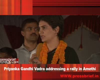 Watch Priyanka Gandhi vadra addressing a rally in Amethi_20 April 2009 Video