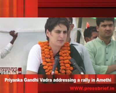 Watch Priyanka Gandhi vadra addressing a rally in Amethi (1) _20 April_2009 Video