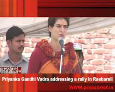 Watch Priyanka Gandhi addressing a rally in Raebareli_23 April 2009 Video