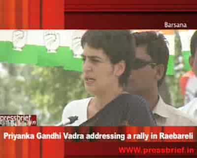 Watch Priyanka Gandhi Vadra addressing a rally in Barsana_raebareli_24_April 2009 Video