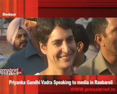 Watch Priyanka Gandhi Vadra speaking to media in raebareli_26 April 09 Video