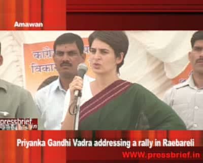 Watch Priyanka Gandhi Vadra addressing a rally in Raebareli_27 April 09 Video