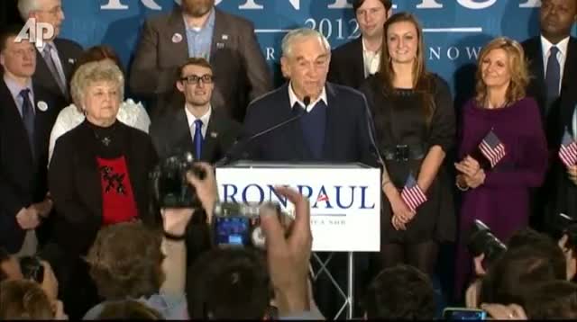 Watch Paul Takes Second in New Hampshire Primary Video