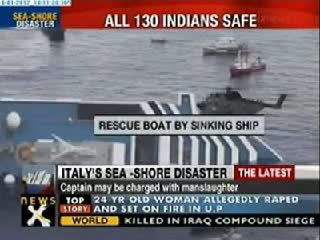 Watch Italy cruise liner tragedy - 130 Indians rescued Video