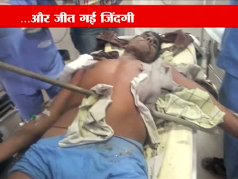 Watch Iron rod pierces through man,s stomach in Faridabad Video