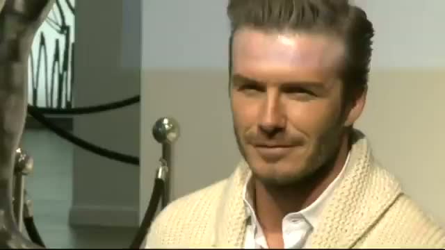 Watch Becks in his kecks - David Beckham launches H and M underwear range in London Video