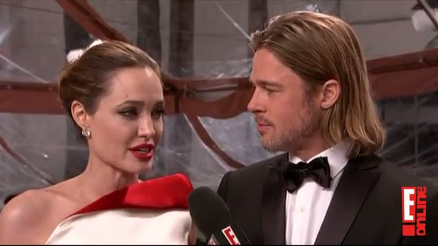 Watch 2012 Golden Globes - Brad Pitt and Angelina Jolie, Live From the Red Carpet Video