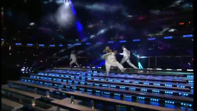 Watch Madonna falls on stage at the Super Bowl Video