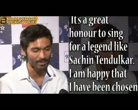 Watch Dhanushs BOOST ANTHEM for Sachin Tendulkar Video