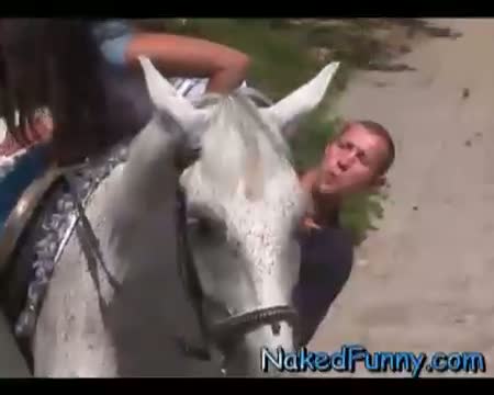Watch Help Me Get On The Horse Funny Video Video