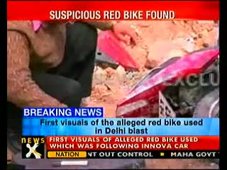 Watch Israeli embassy blast - Red bike found in Delhi Video