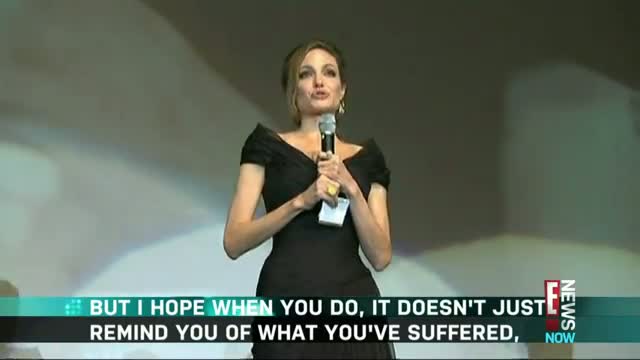 Watch Angelina Breaks Down at Premiere Video