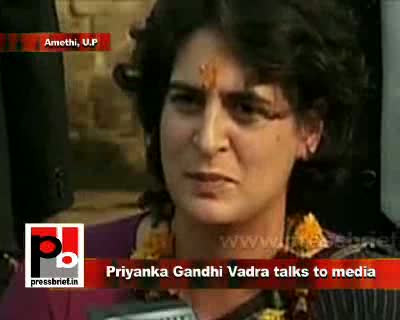 Watch Priyanka Gandhi Vadra talks to media, 5th February 2012 Video