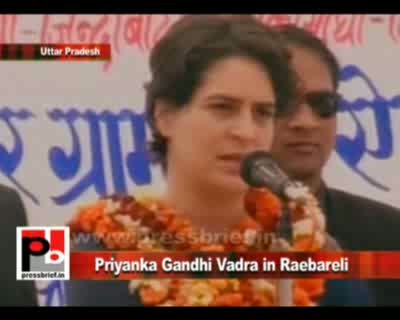 Watch Priyanka Gandhi Vadra while campaigning in Raebareli on 11th February 2012 requested the people to support congress and help it form a pro-poor Government in the state of Uttar Pradesh. Priyanka Gandhi said that a Congress Government will protect the righ Video