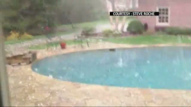 Watch Raw Video - Hail Pounds Nashville Suburb Video