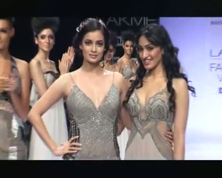 Watch Angelic Dia steps out of fairytale at LFW Video