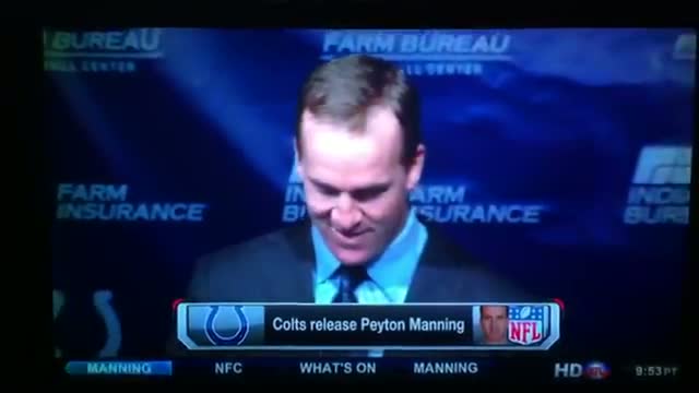Watch Peyton Manning Press Conference "Goodbye Indianapolis" March 7, 2012 Video