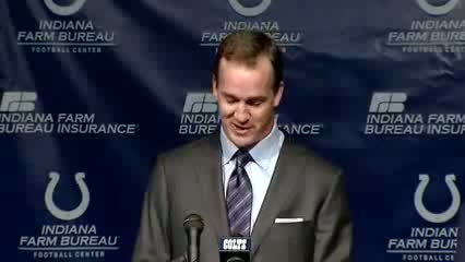 Watch Peyton Manning Crying at Press Conference Announcing He Is Leaving Colts Video